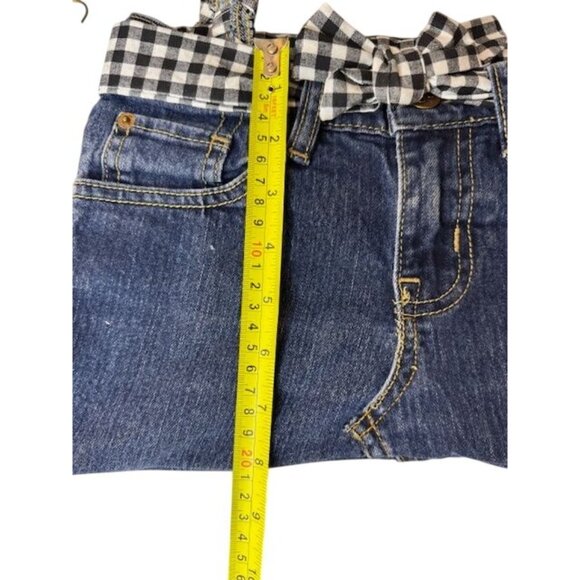 Homemade Denim & Gingham Tote Bag With Heart Pocket Stitching - Picture 8 of 10